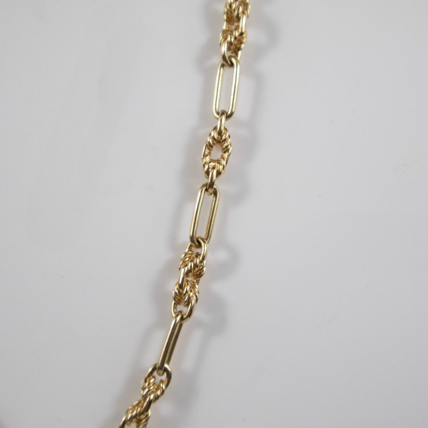 Second-Hand 9ct Yellow Gold Fancy Link Chain 16 Inches