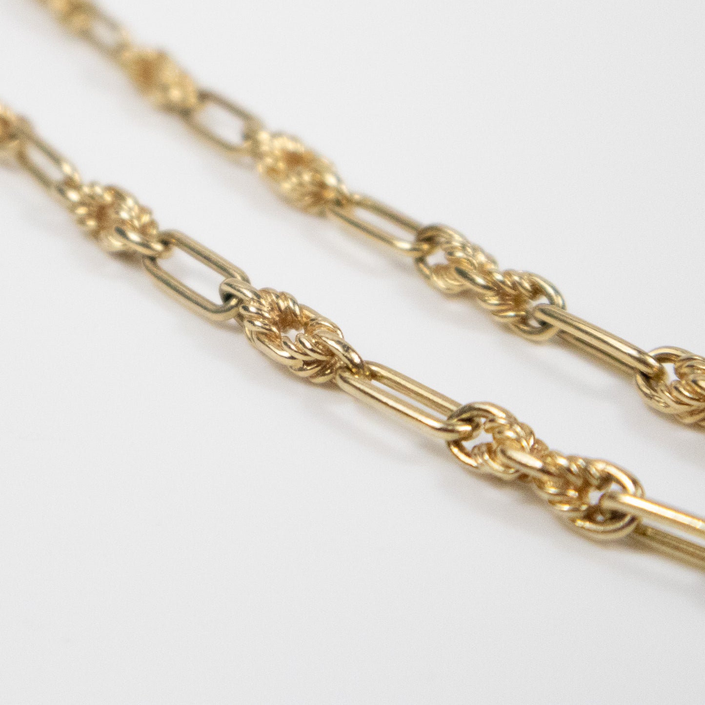 Second-Hand 9ct Yellow Gold Fancy Link Chain 16 Inches
