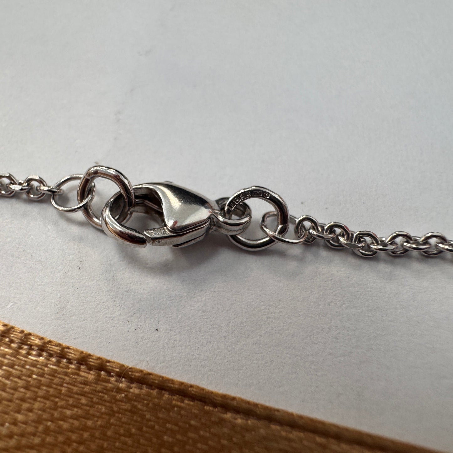 18ct White Gold Belcher Chain 18 Inch