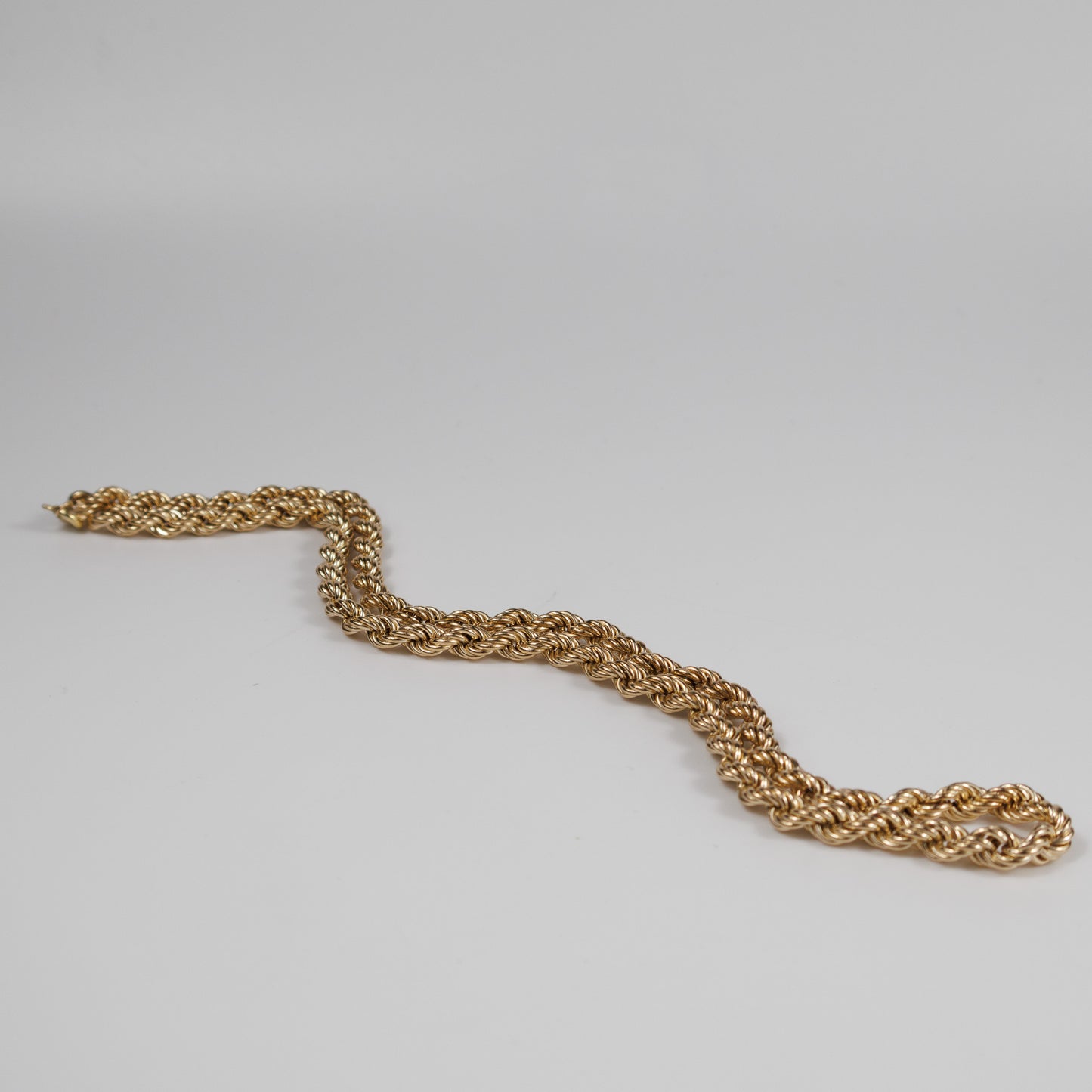 Second-Hand 9ct Yellow Gold 16 Inch Rope Chain Necklace – Lightweight
