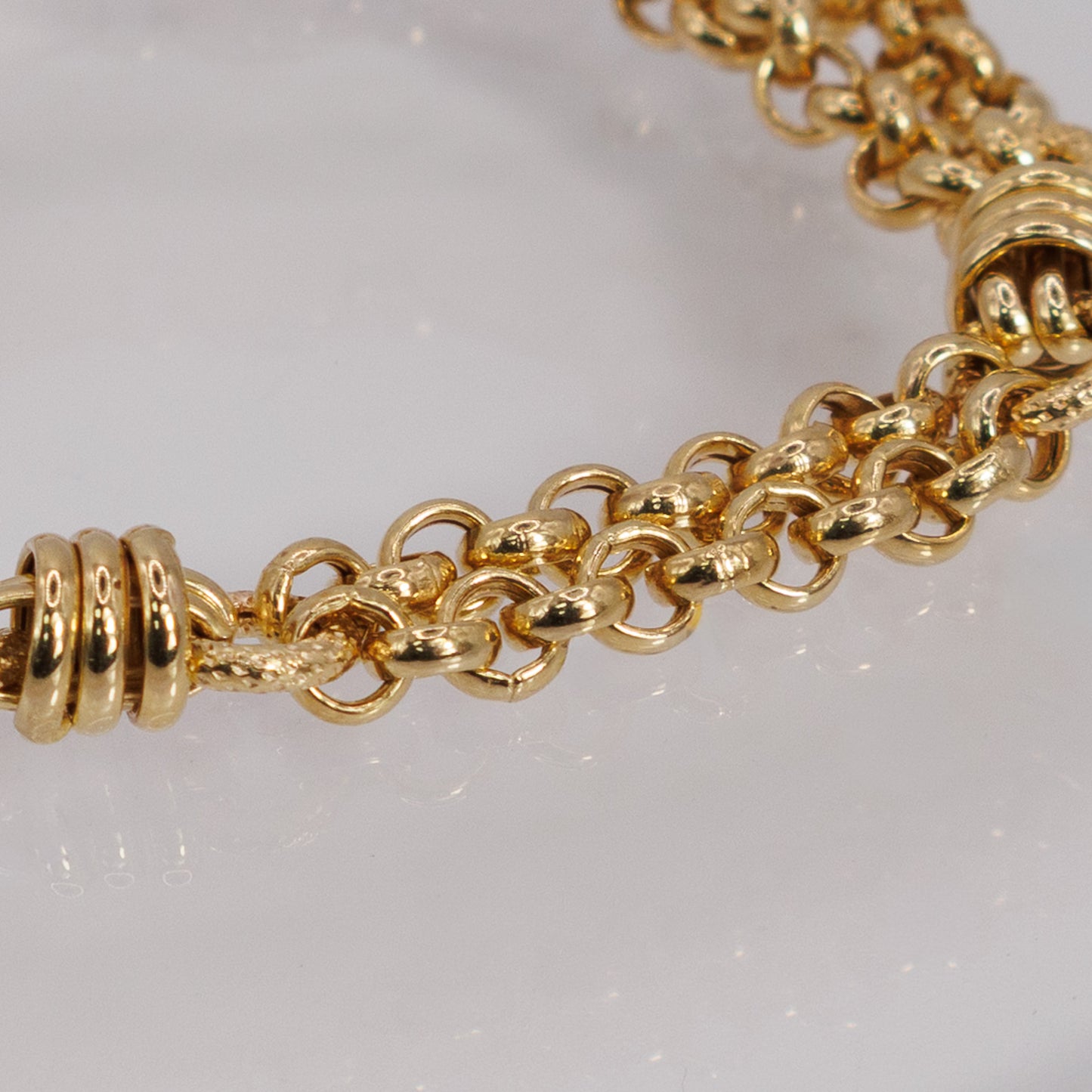 Second-Hand 9ct Yellow Gold Double Belcher Bracelet