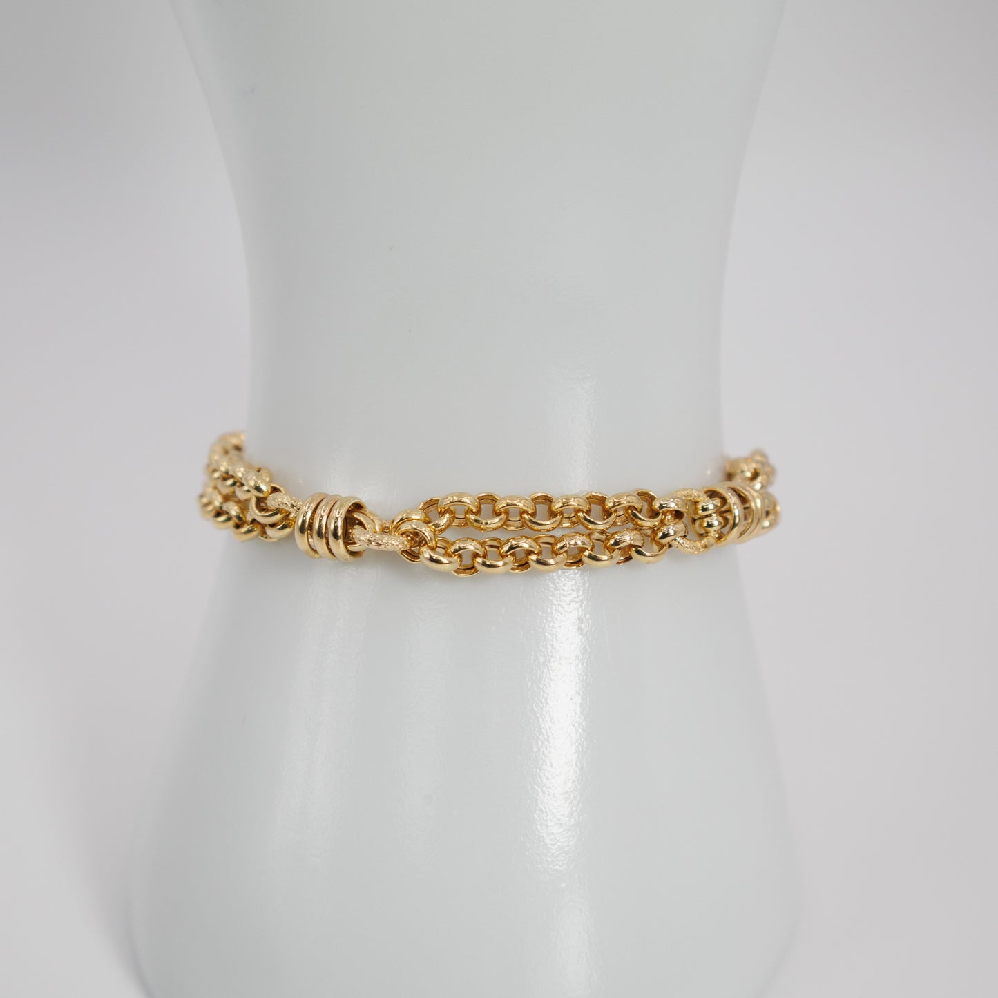 Second-Hand 9ct Yellow Gold Double Belcher Bracelet