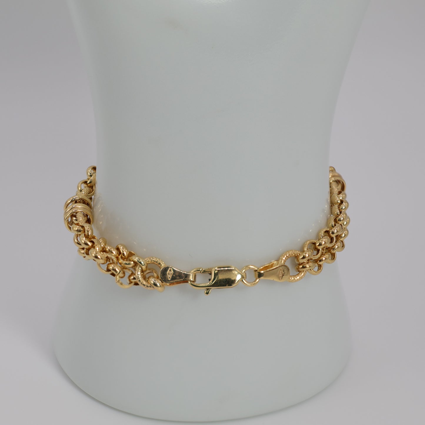 Second-Hand 9ct Yellow Gold Double Belcher Bracelet