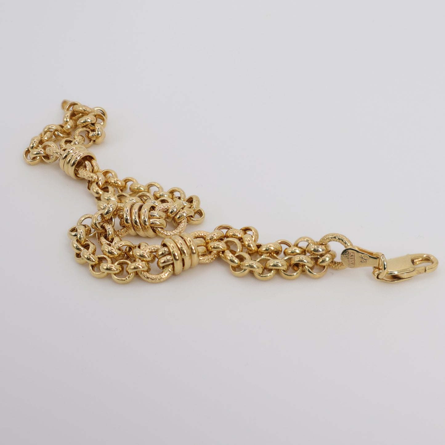 Second-Hand 9ct Yellow Gold Double Belcher Bracelet