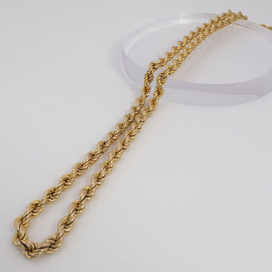 Second-Hand 9ct Gold Rope Chain Necklace