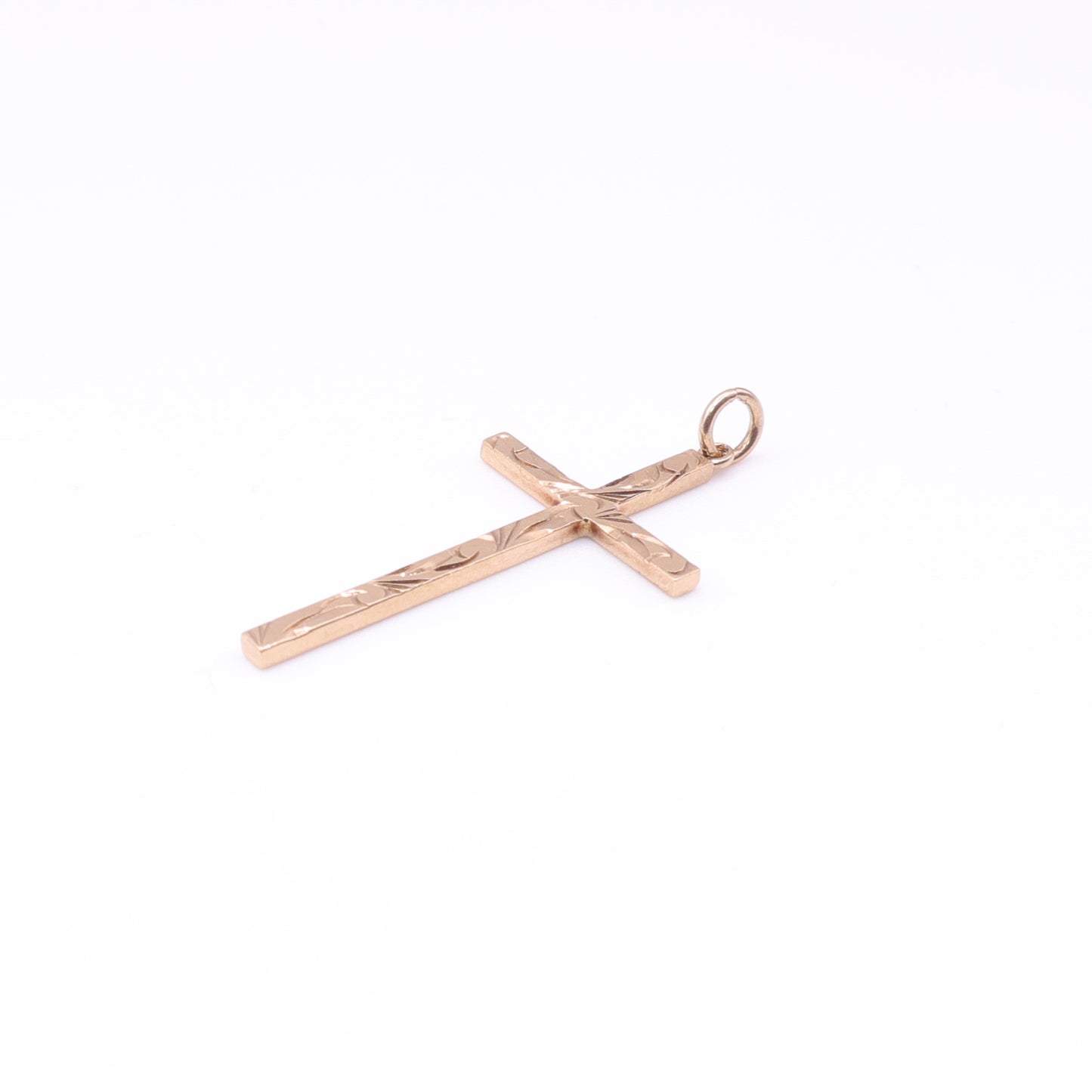 Second-Hand 9ct Gold Engraved Cross Pendant