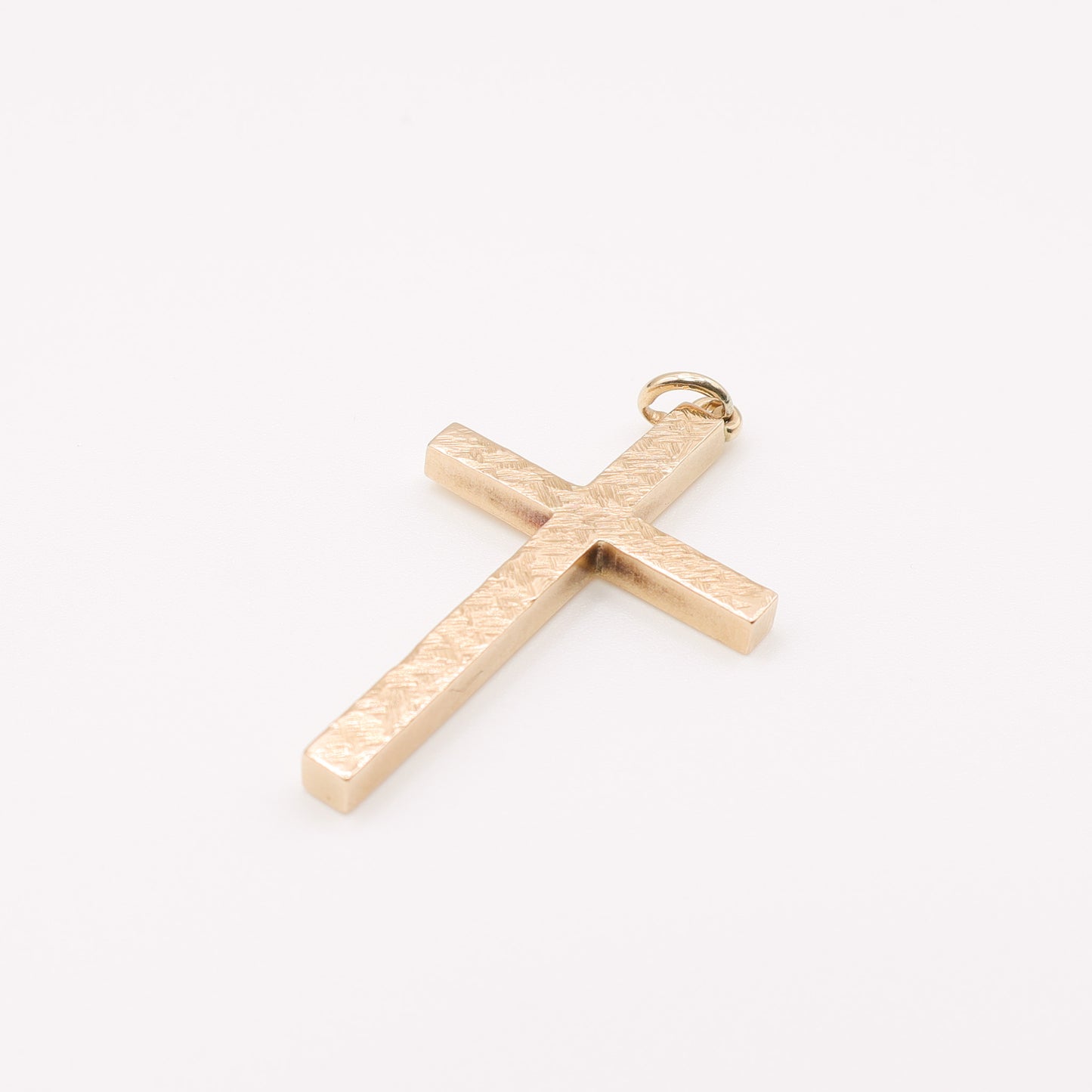 Second-Hand 9ct Gold Heavy Textured Cross Pendant