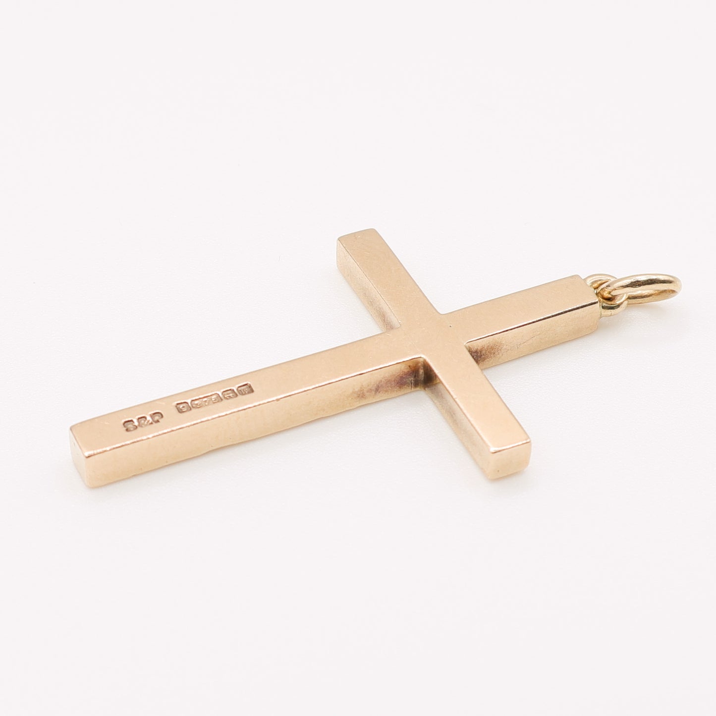 Second-Hand 9ct Gold Heavy Textured Cross Pendant