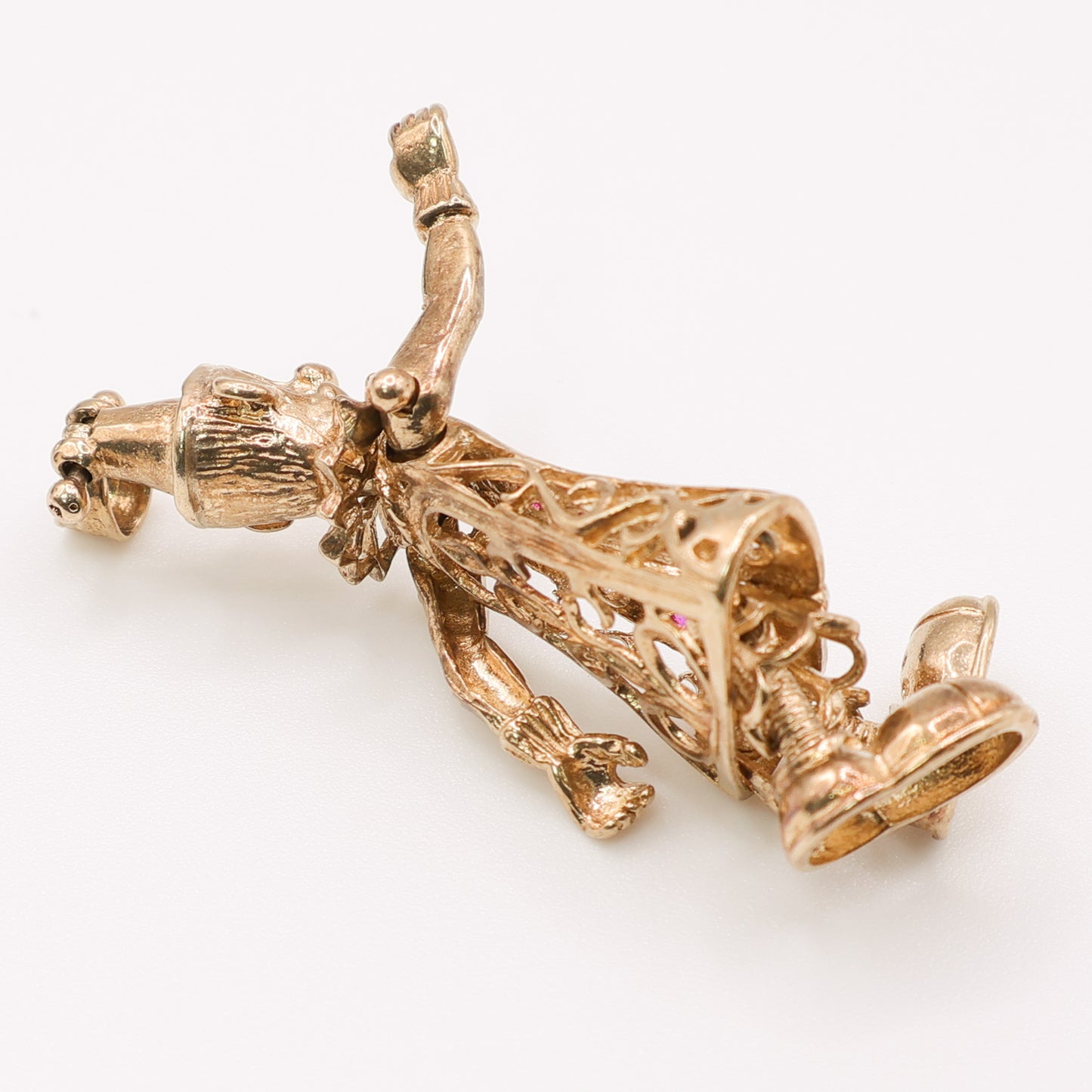 Second-Hand 9ct Yellow Gold Clown Pendant with Coloured Stones