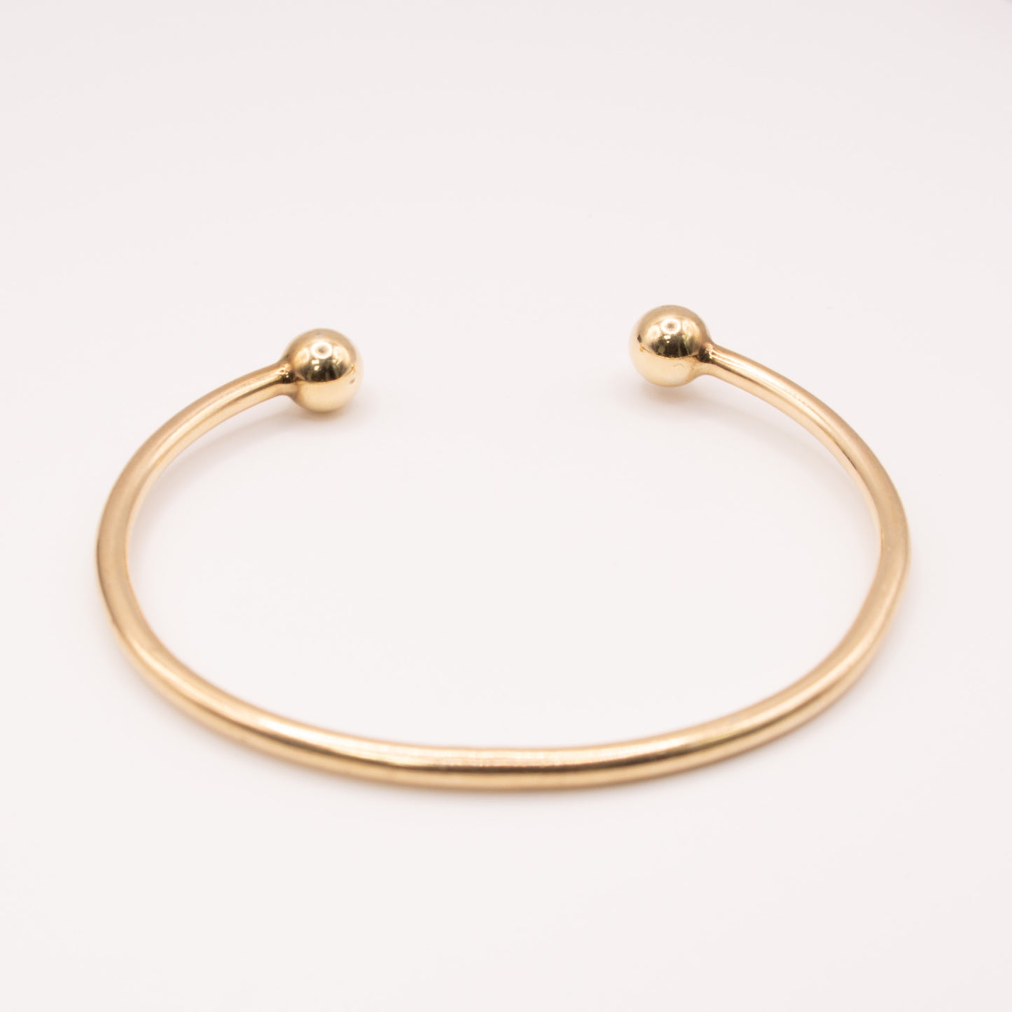 Second-Hand 9ct Yellow Gold Torque Bangle with Ball Ends