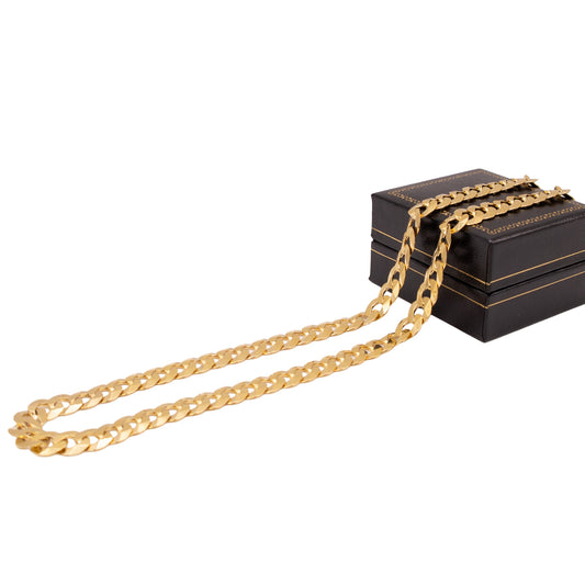 Second-Hand 9ct Yellow Gold Italian Curb Chain Necklace