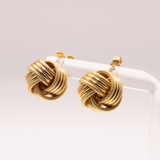 Second-Hand 9ct Yellow Gold Knot Stud Earrings