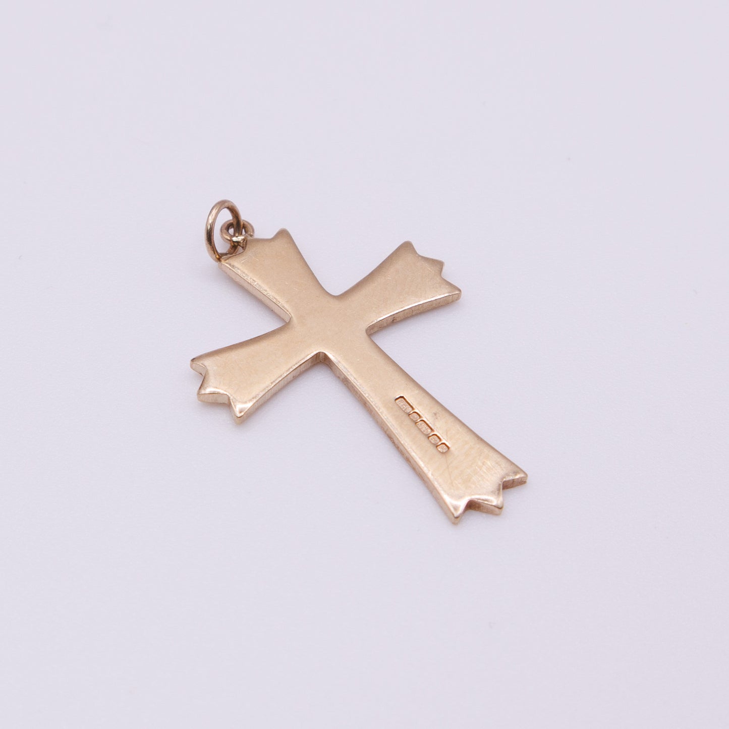 Second-Hand 9ct Yellow Gold Engraved Cross Pendant