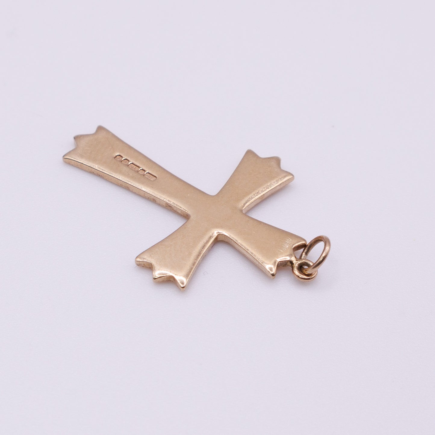 Second-Hand 9ct Yellow Gold Engraved Cross Pendant