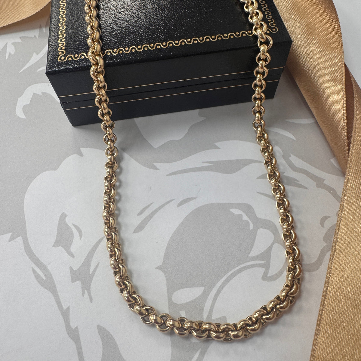 9ct Yellow Gold Belcher Chain – 24 Inches