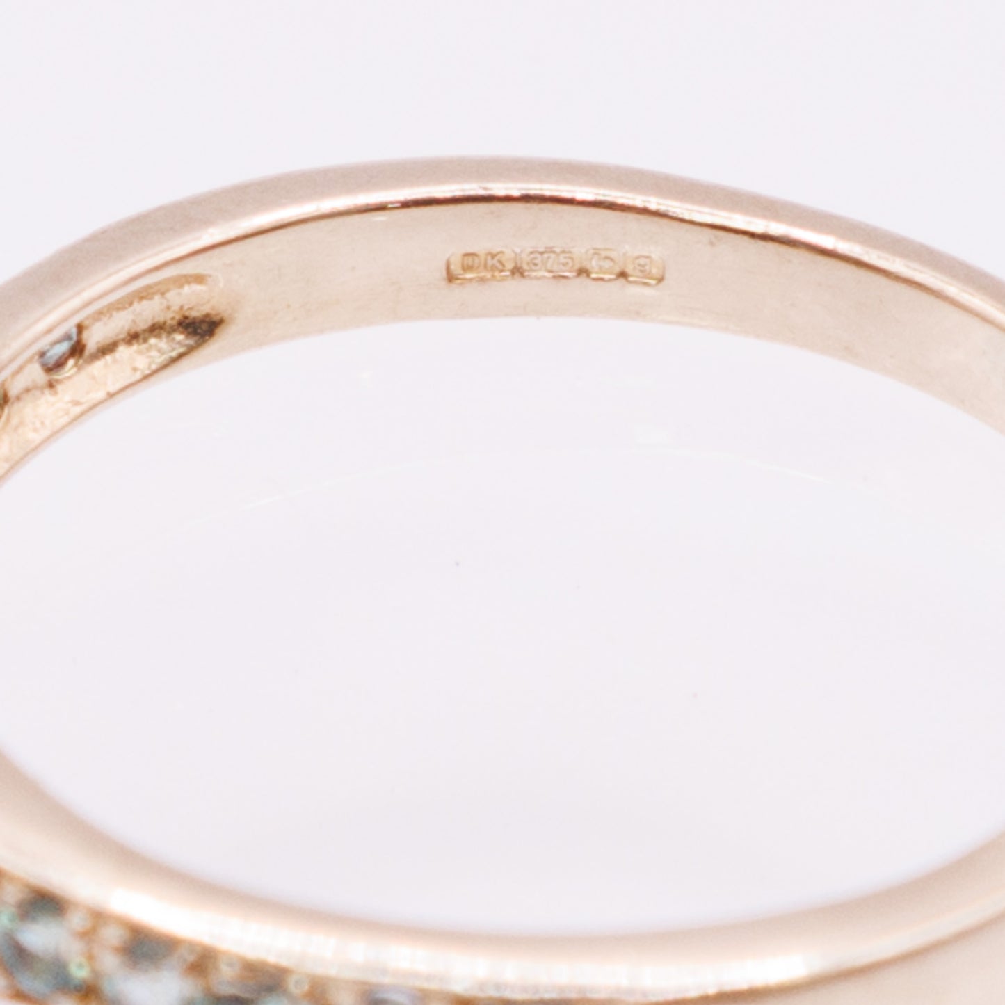 Second-Hand 9ct Yellow Gold Blue-Green Stone Ring