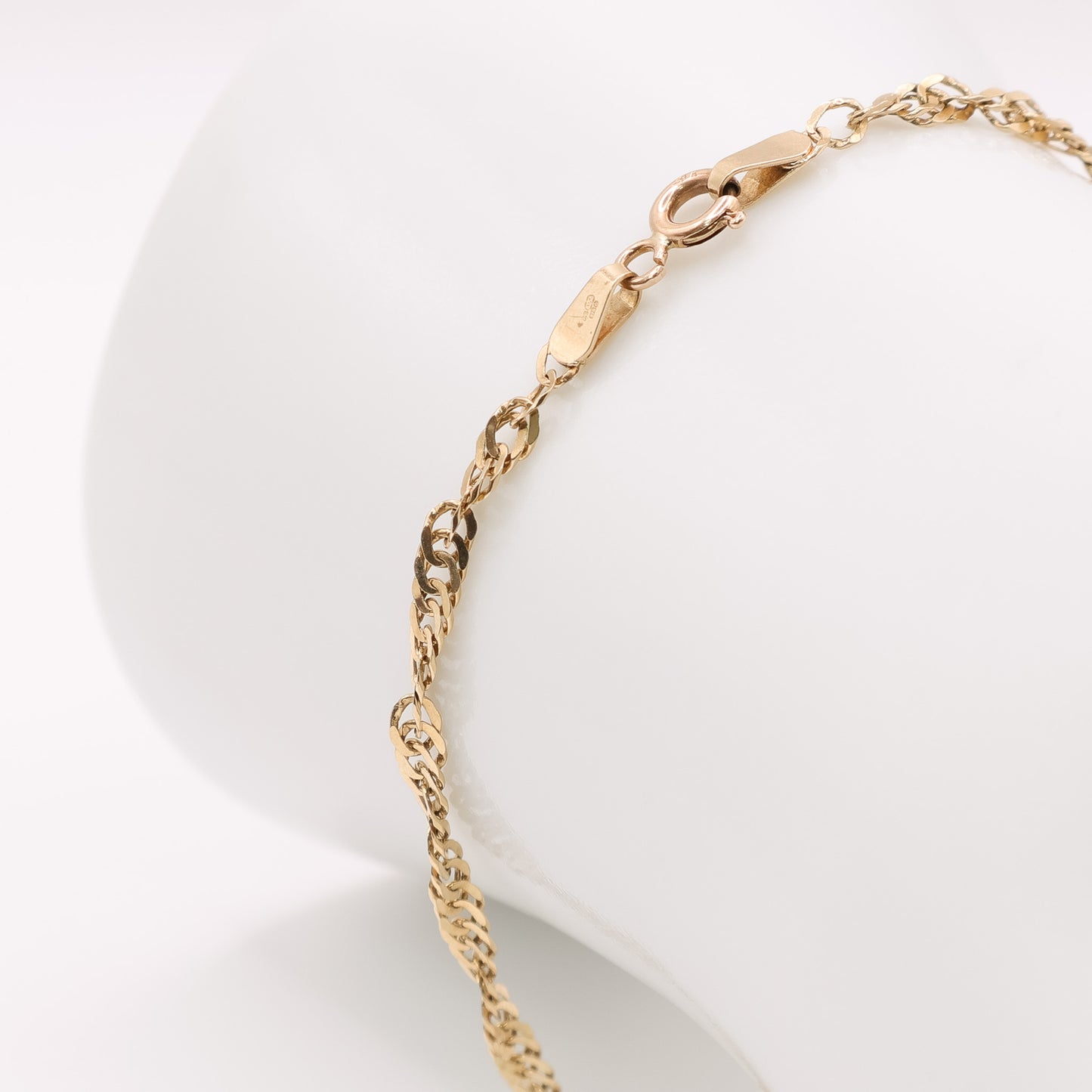 Second-Hand 9ct Yellow Gold Twisted Curb Bracelet