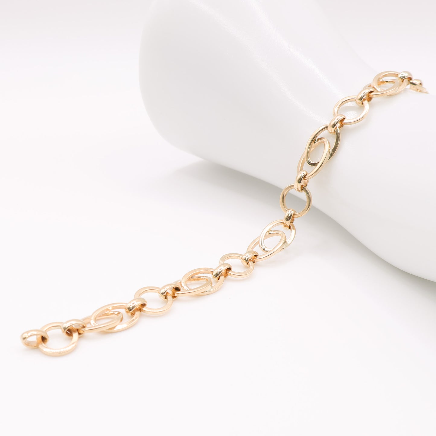 Second-Hand 9ct Yellow Gold Double Oval Link Bracelet