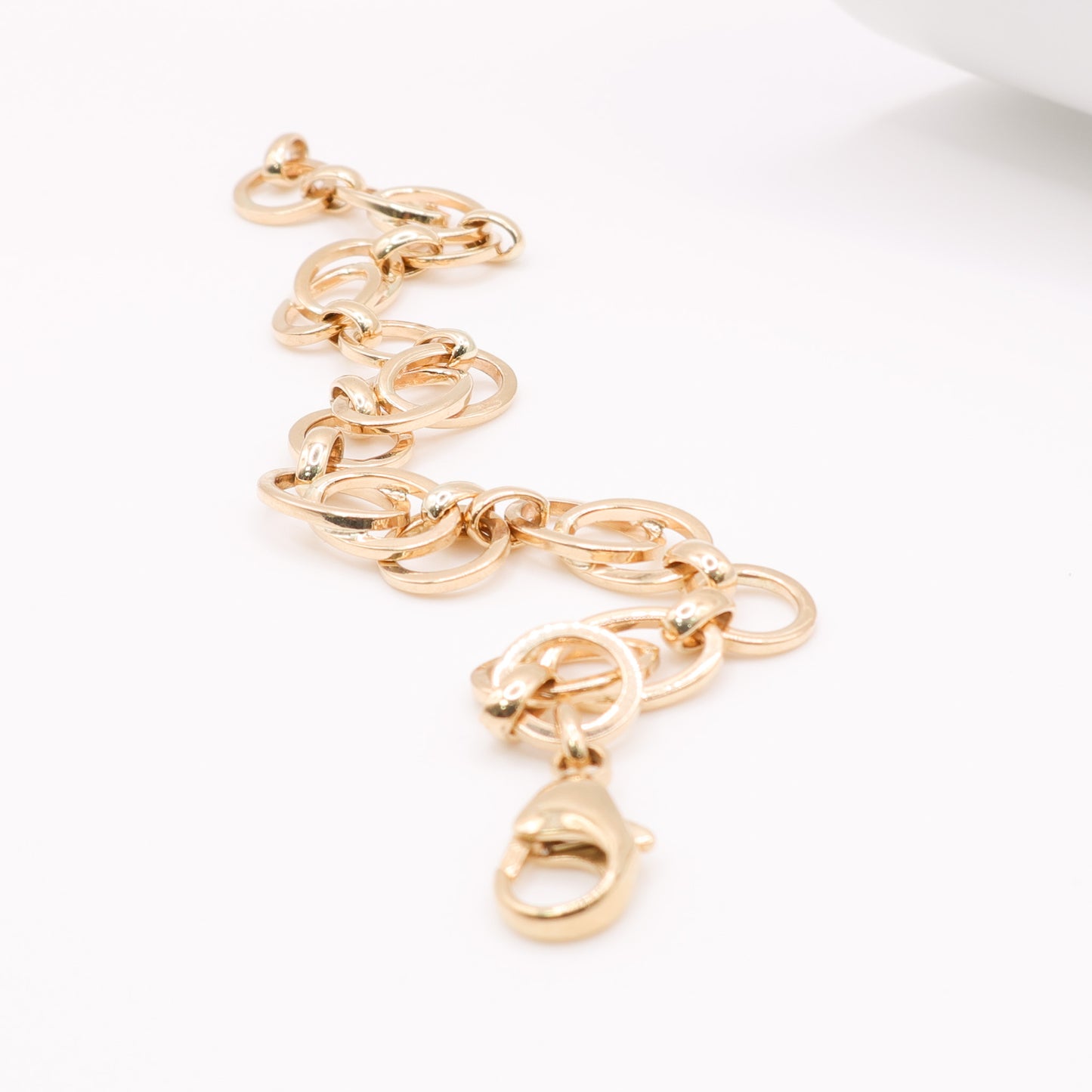 Second-Hand 9ct Yellow Gold Double Oval Link Bracelet
