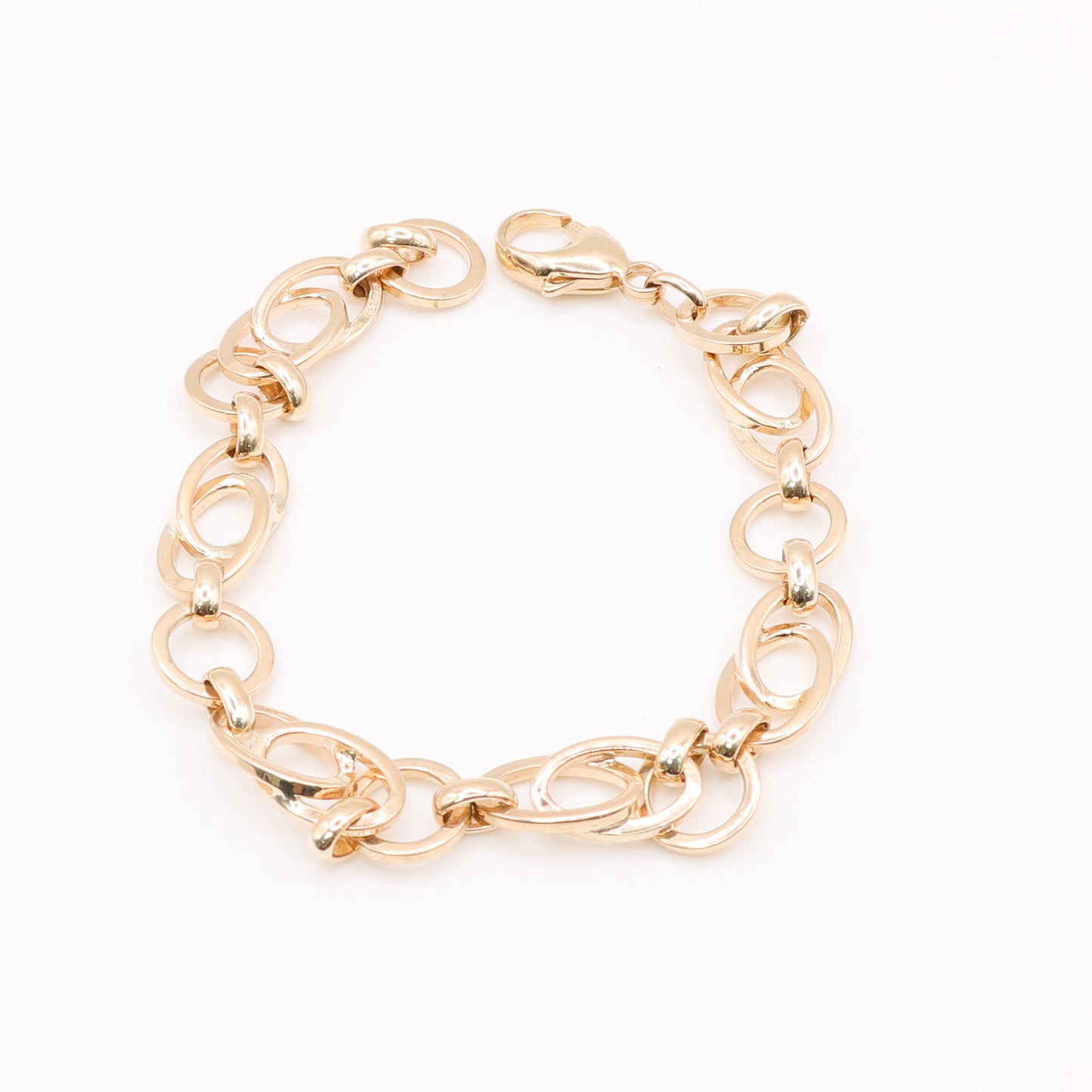 Second-Hand 9ct Yellow Gold Double Oval Link Bracelet