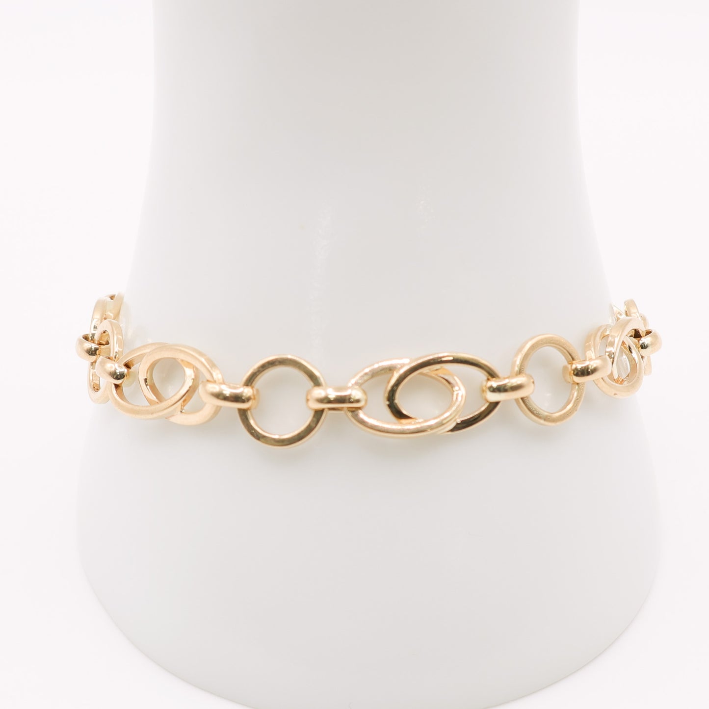Second-Hand 9ct Yellow Gold Double Oval Link Bracelet
