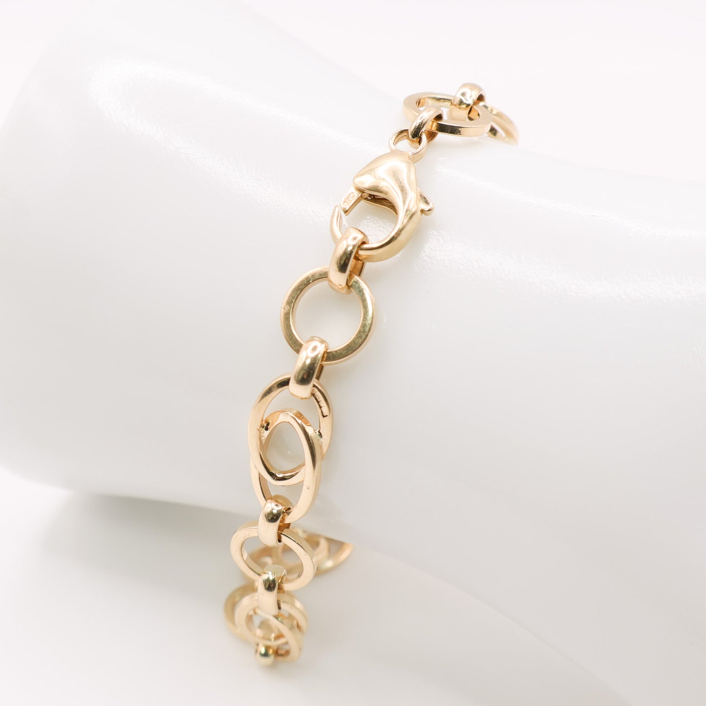 Second-Hand 9ct Yellow Gold Double Oval Link Bracelet