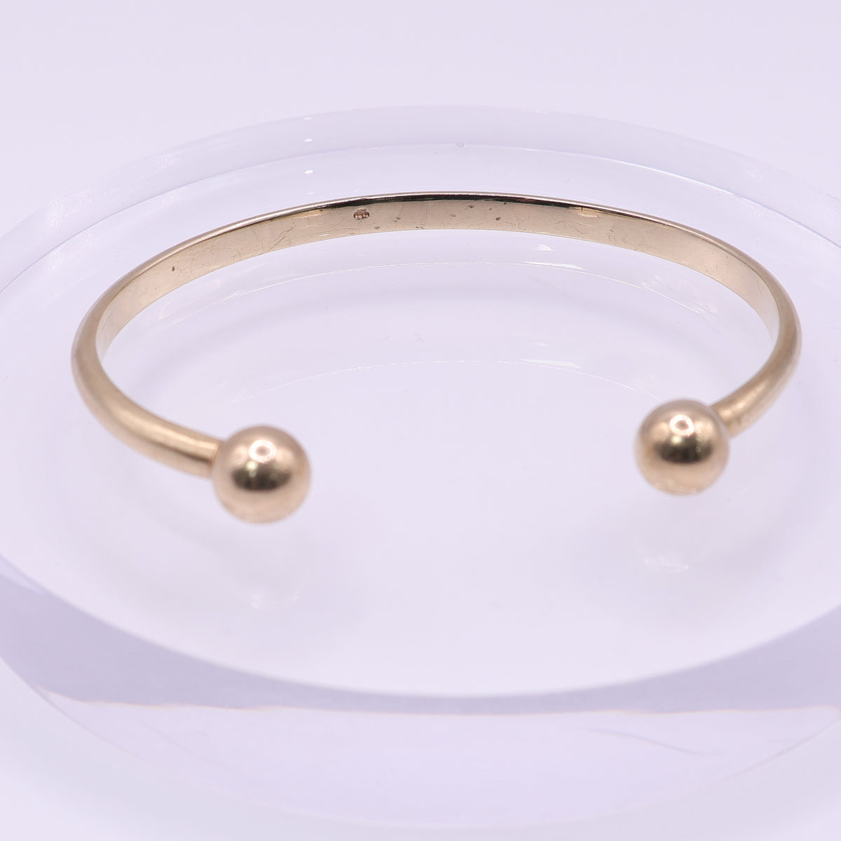 9ct Yellow Gold Torque Bangle with Ball Ends