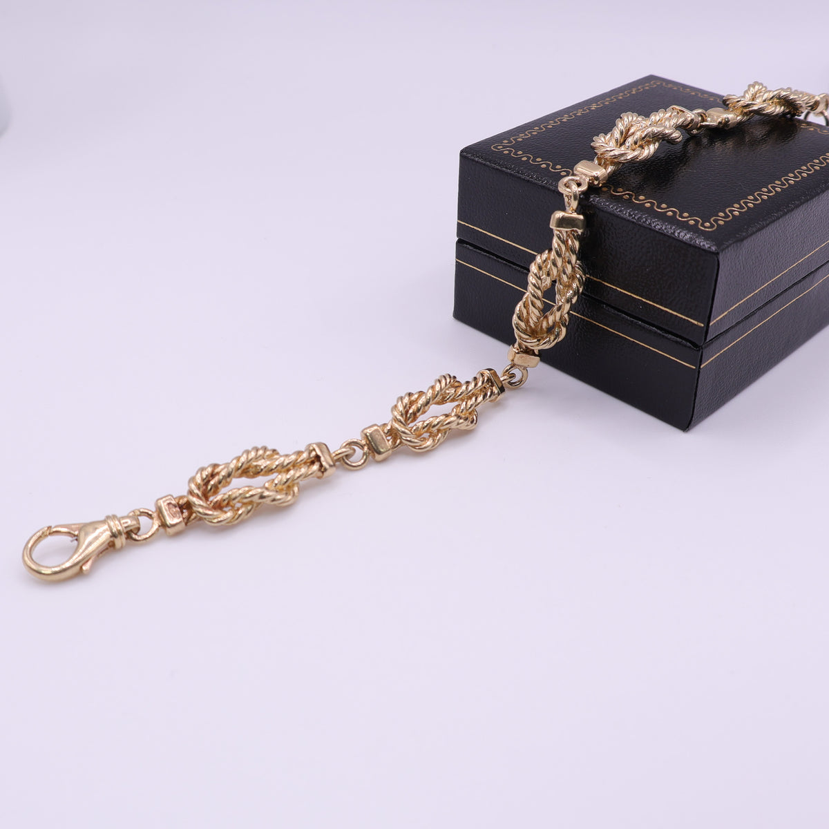 9ct Yellow Gold Twisted Link Bracelet