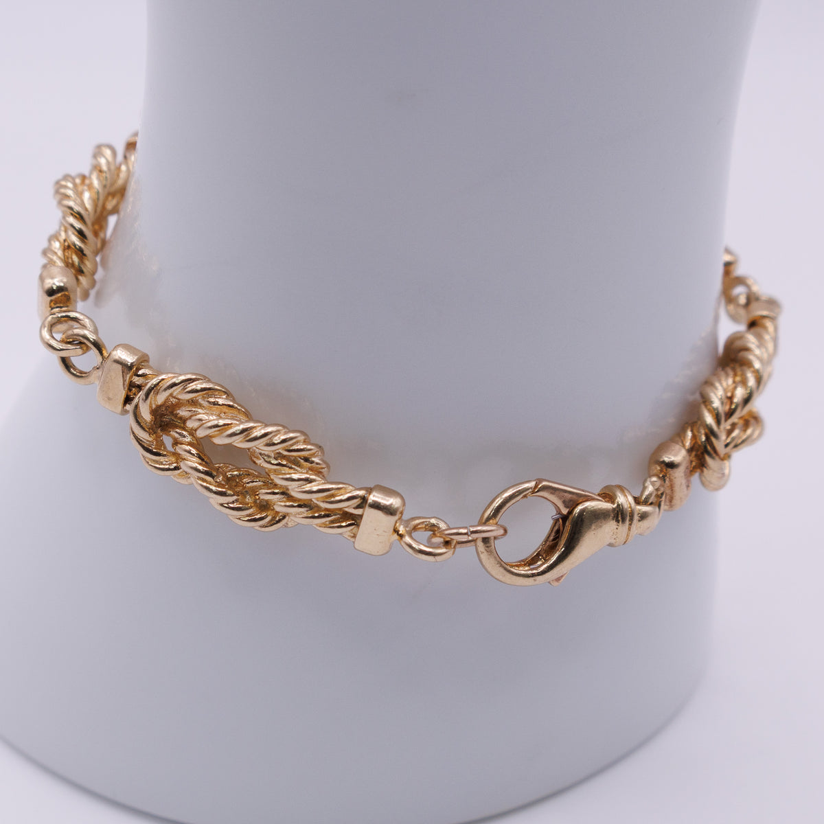 9ct Yellow Gold Twisted Link Bracelet