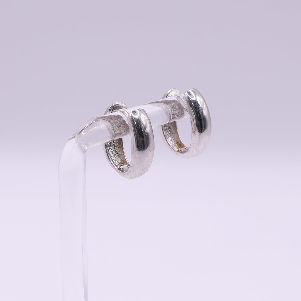 9ct White Gold Mini Hoop Earrings