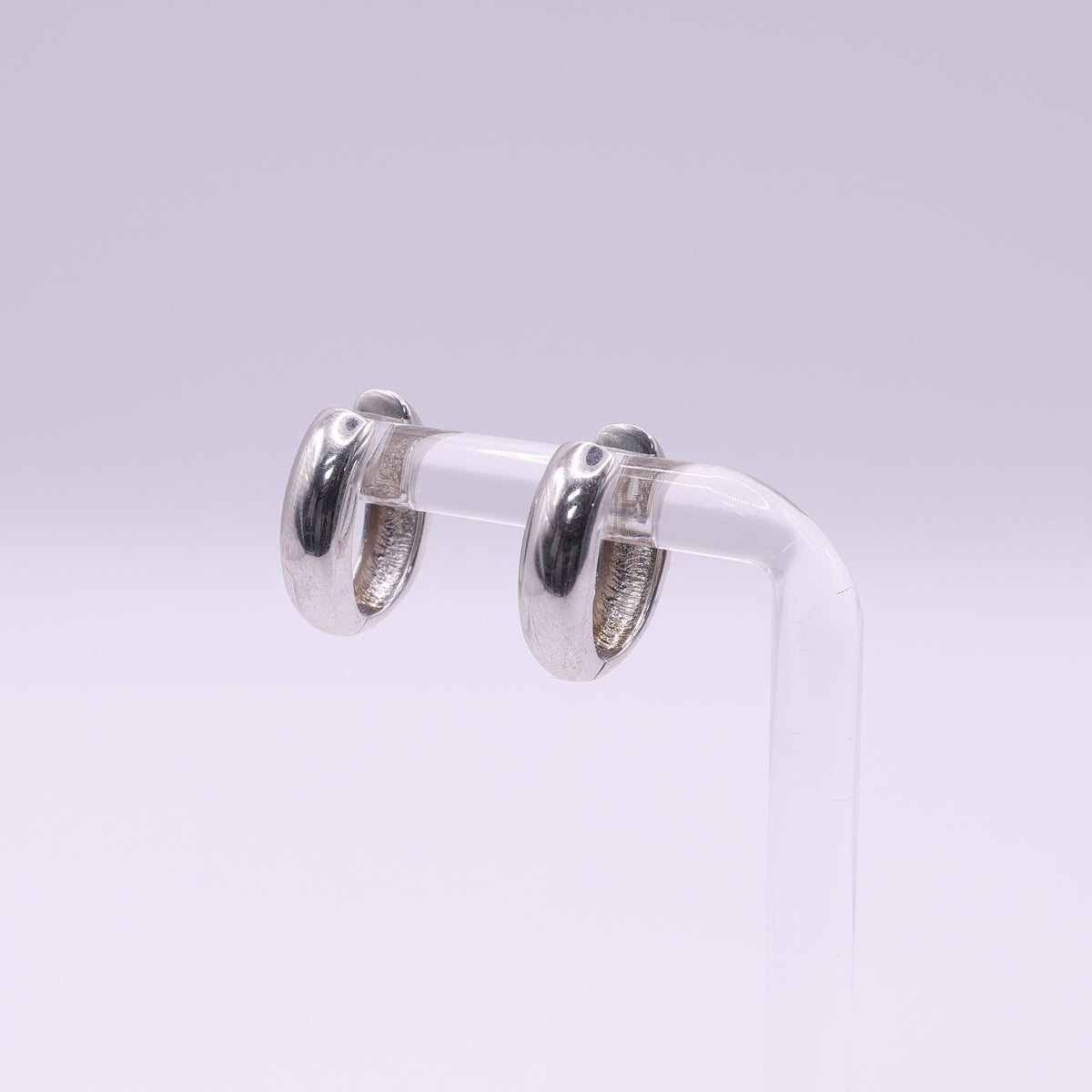 9ct White Gold Mini Hoop Earrings