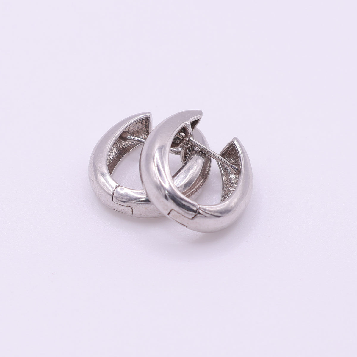 9ct White Gold Mini Hoop Earrings