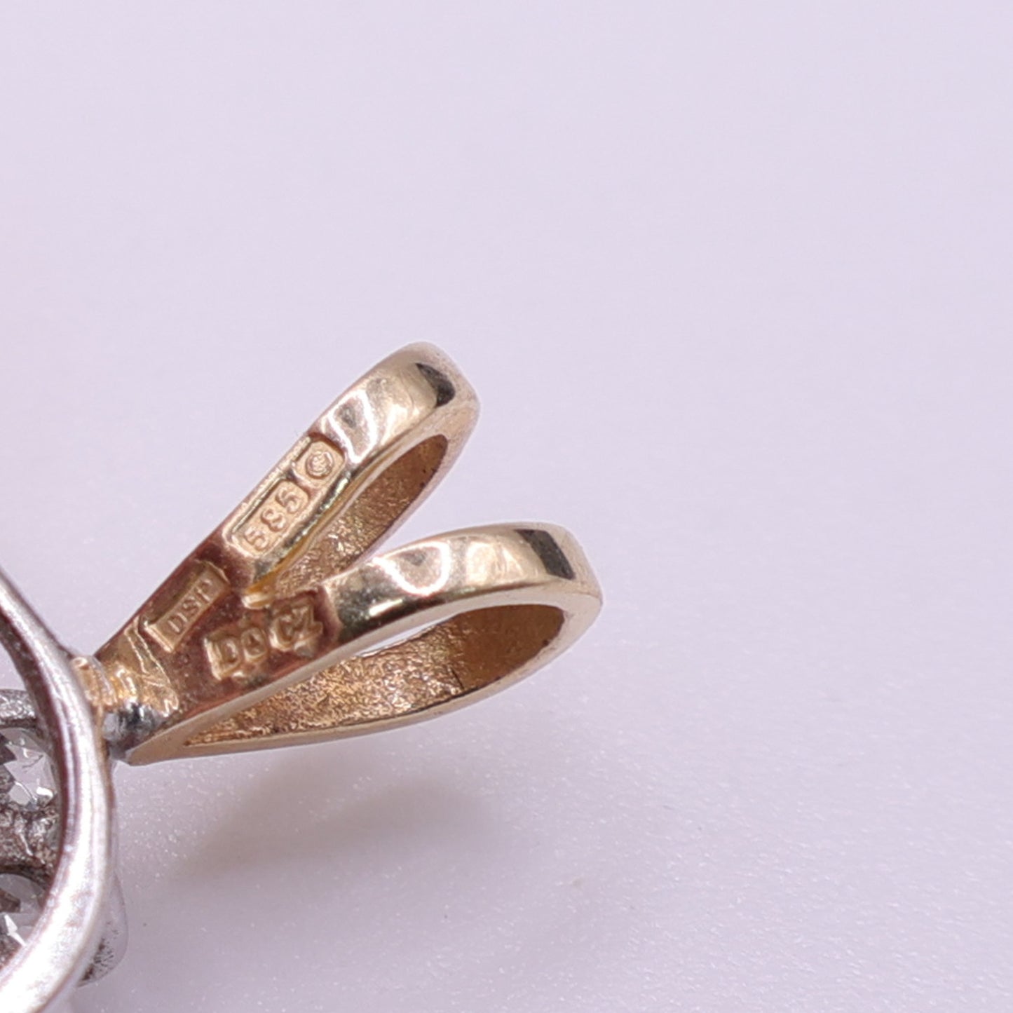 Second-Hand 14ct Yellow Gold CZ Cluster Pendant