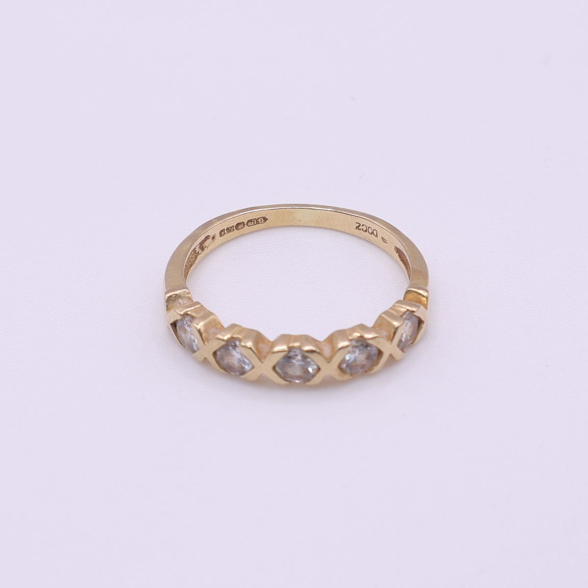 14ct Yellow Gold Five-Stone Half Eternity Ring