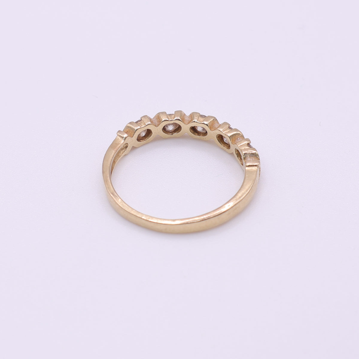 14ct Yellow Gold Five-Stone Half Eternity Ring