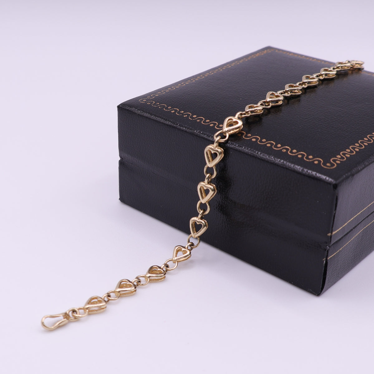 14ct Yellow Gold Heart Link Bracelet