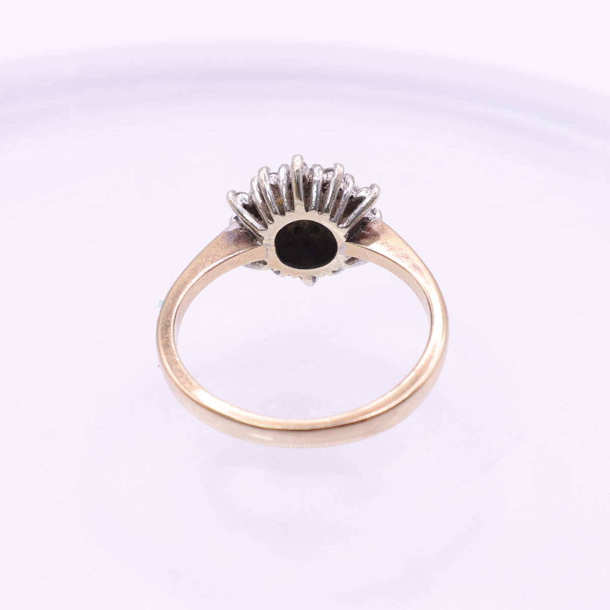 9ct Gold Starburst Diamond Cluster Ring