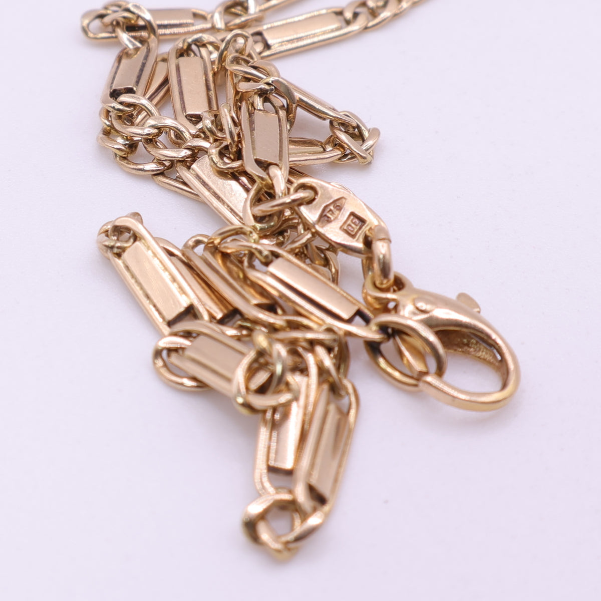 9ct Gold Figaro Link Chain Necklace - 16inch