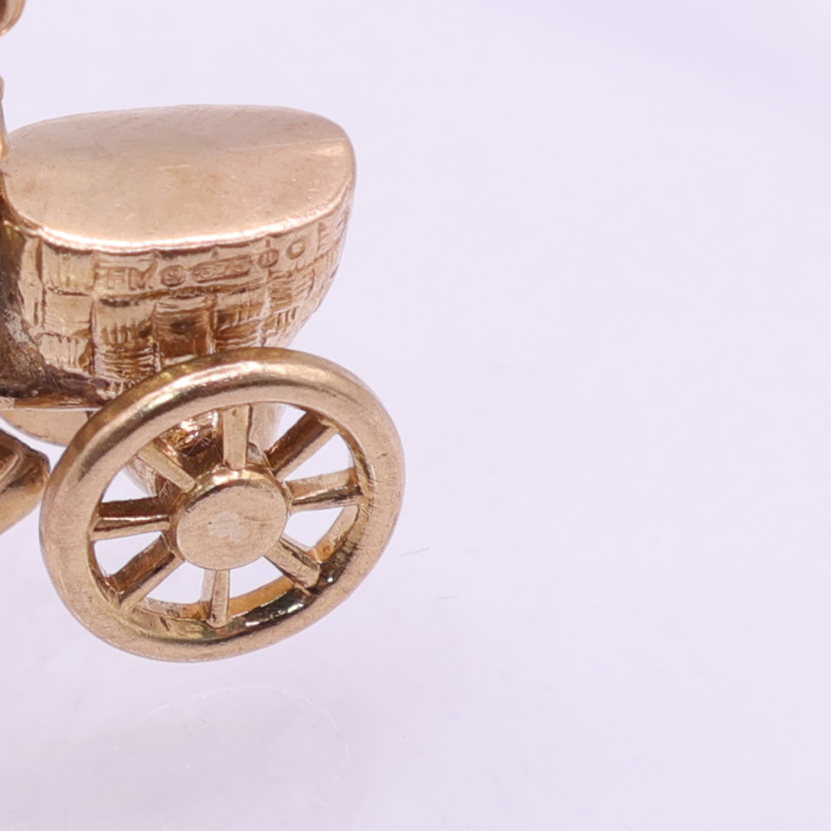 9ct Yellow Gold Rickshaw Cart Charm
