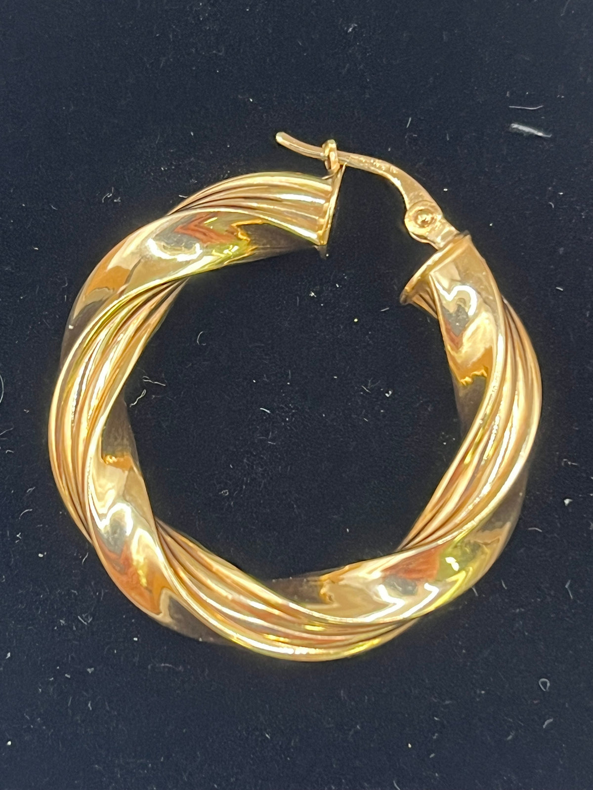 9ct Yellow Gold Twisted Rope Hoop Earrings