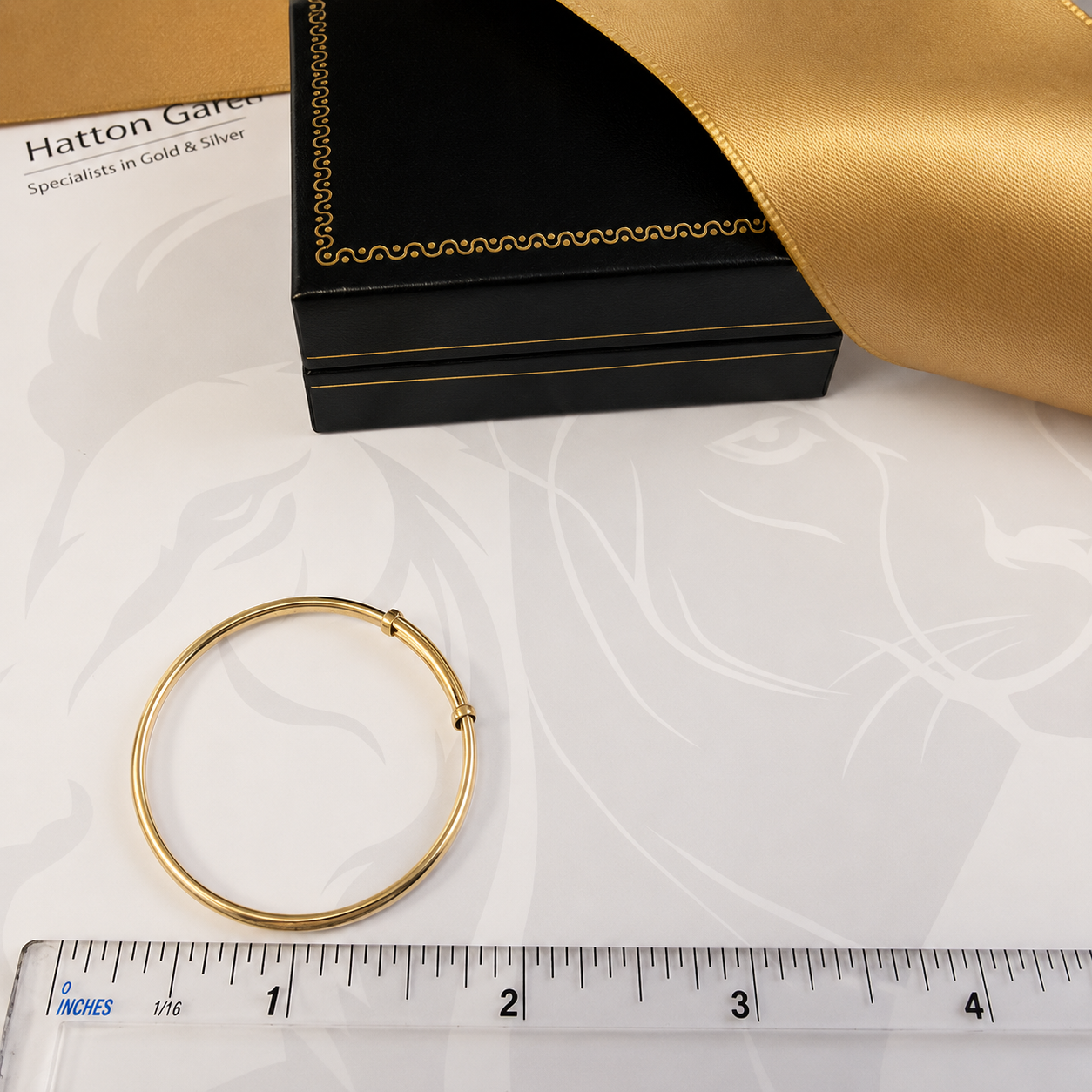 9ct Yellow Gold Baby Bangle Expandable - 1.5 Inch