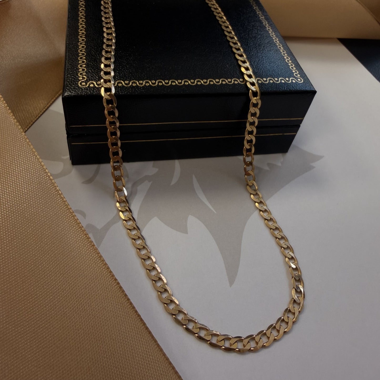 9ct Gold Curb Chain Sold Gold - 24 Inch