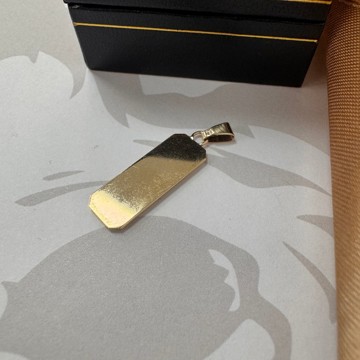 9ct Gold Ingot Pendant