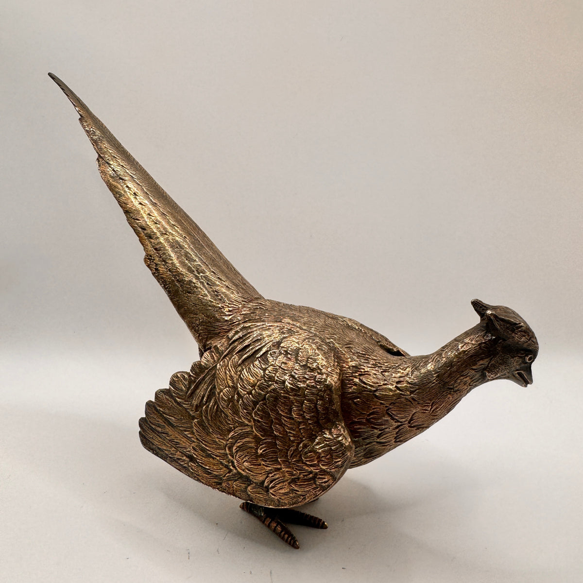 Sterling Silver White Pheasant Figurine – view 2