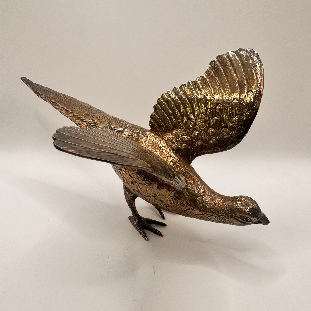 Sterling White Silver Pheasant Figurine – view 2