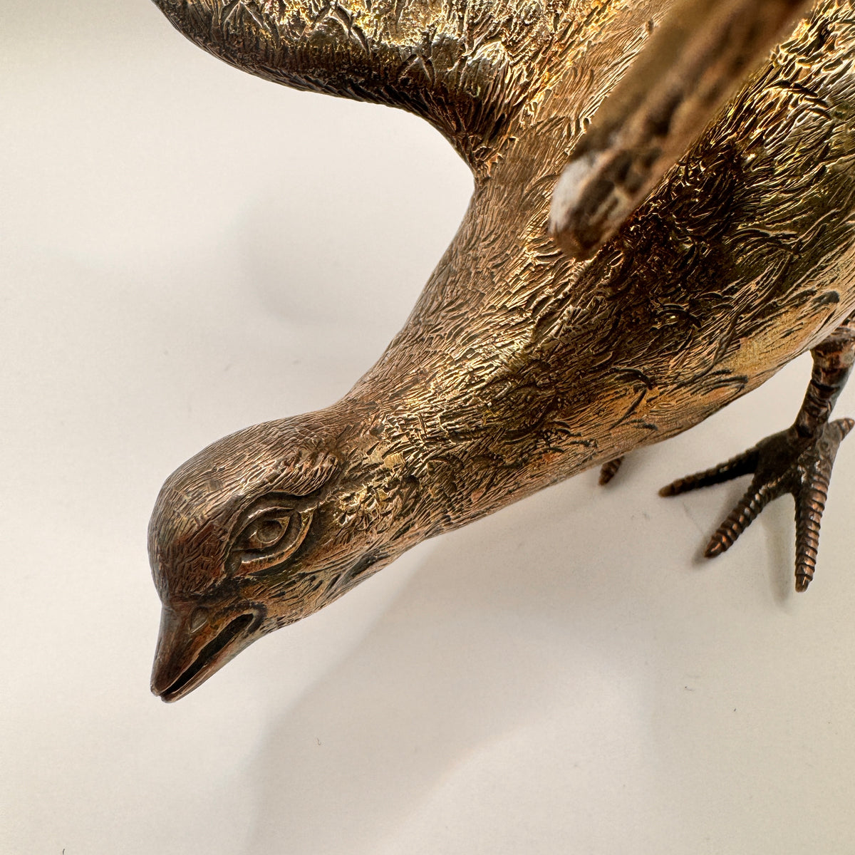 Sterling White Silver Pheasant Figurine – view 6