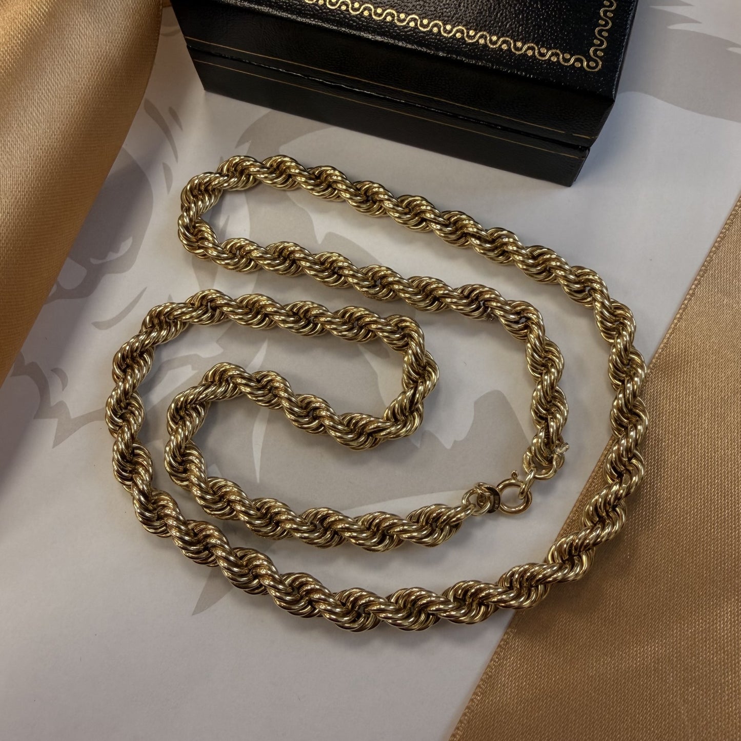 9ct Yellow Gold Rope Chain - 21 Inch