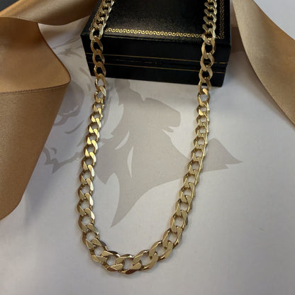 9ct Yellow Gold Curb Chain - 22 Inch