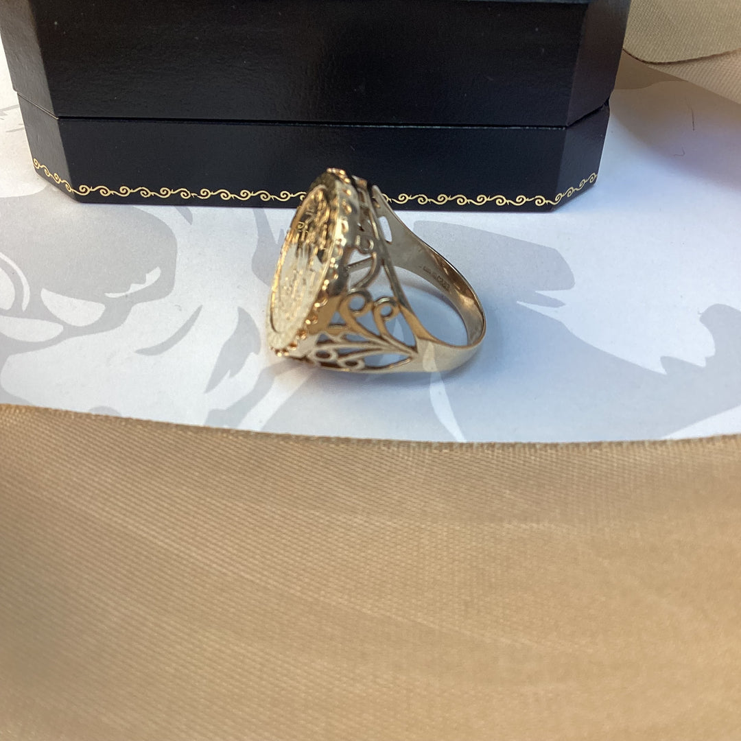 9ct Yellow Gold George and Dragon Ring