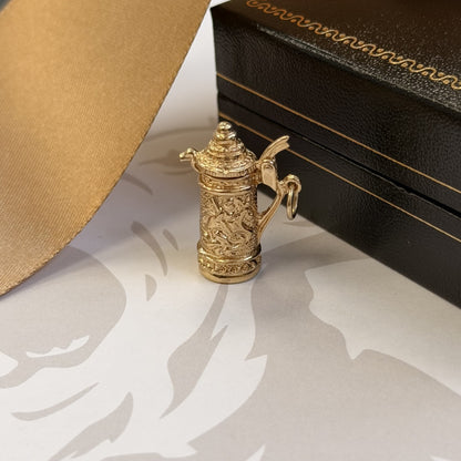 9ct Gold Opening Beer Stein Charm
